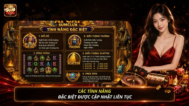 Các tính năng đặc biệt được cập nhật liên tục