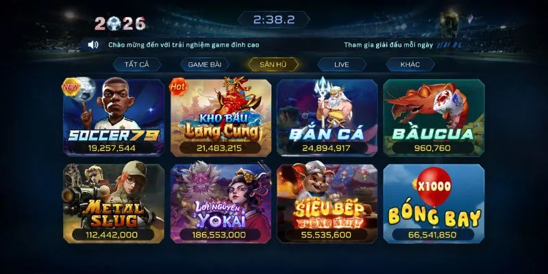 SUMCLUB sở hữu hệ thống game nổ hũ và mini game với nhiều chủ đề khác nhau
